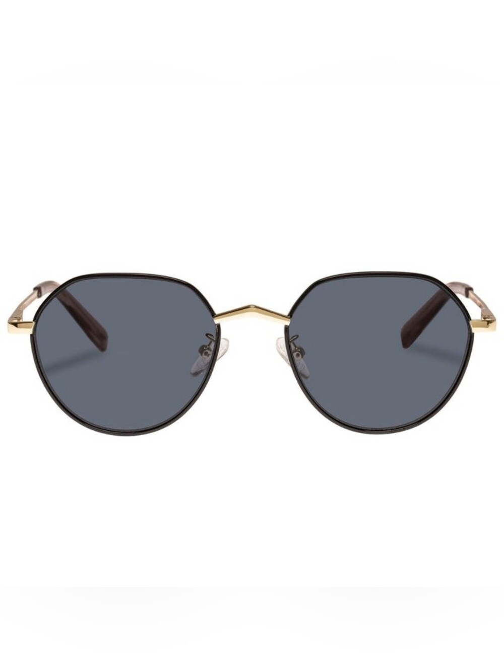 Le Specs "Newfangle" Sunglasses In Gold And Black Smoke